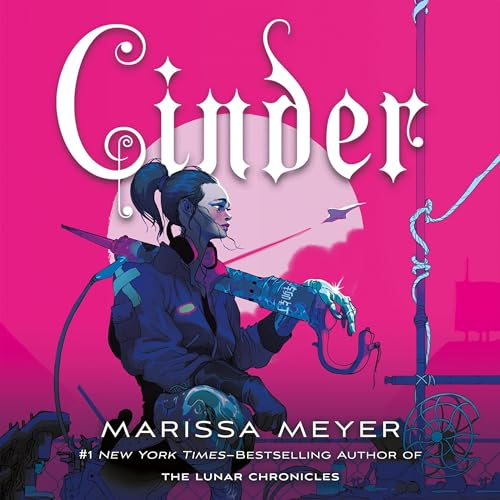 “Cinder audiobook cover by Marissa Meyer — featured in family road trip review by Winkler Party of Three”